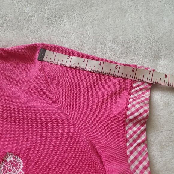 Vintage L-RL Lauren Active Ralph lauren shirt Sz Large pink Collared short sleev - Picture 5 of 13